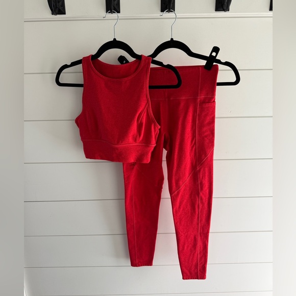 JoyLab Red Leggings and Sports Bra Set, Size Small - Picture 1 of 11